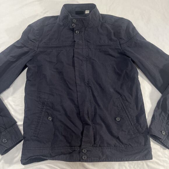 BDG UO Medium Navy Blue 100% Cotton Zip Up Lightweight Jacket - Picture 2 of 12